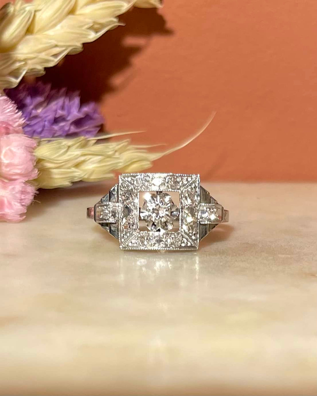 Bague Art - déco Diamants 0.32 carat &quot;Judson&quot; - Elliade Paris