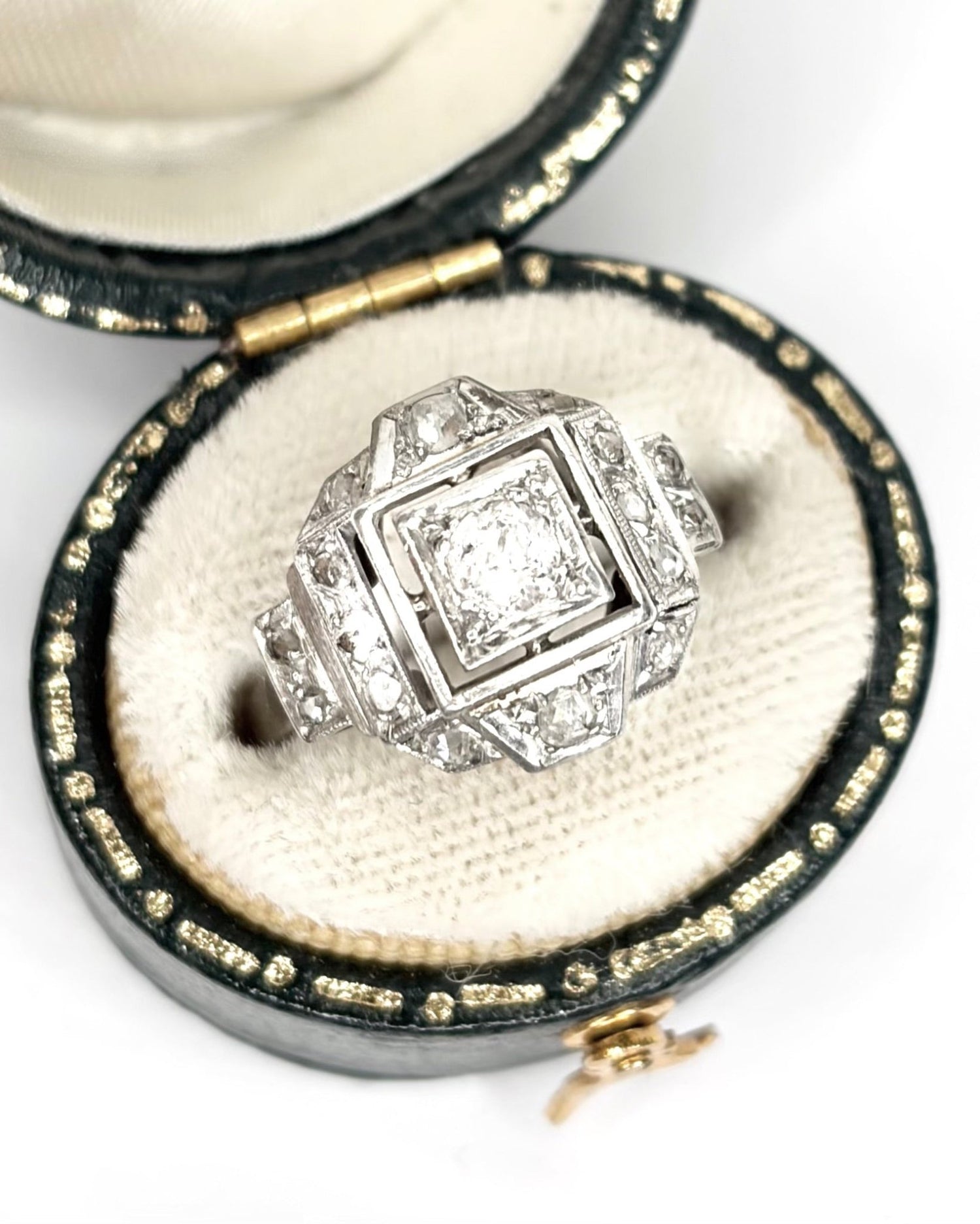 Bague Art-Déco Diamants 0.35 carat "Ninon" - Elliade Paris