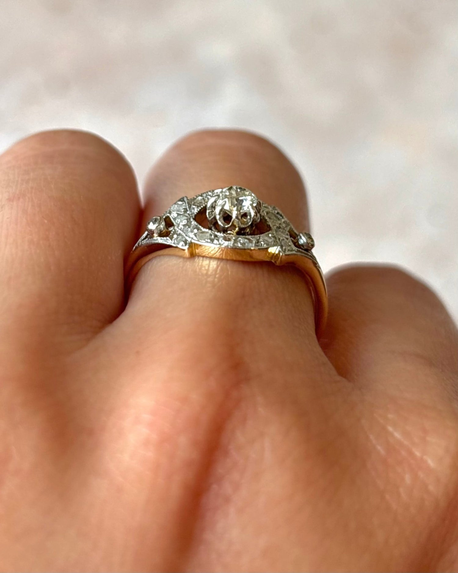 Bague Art - Déco Diamants 0.36 carat "Charline" - Elliade Paris