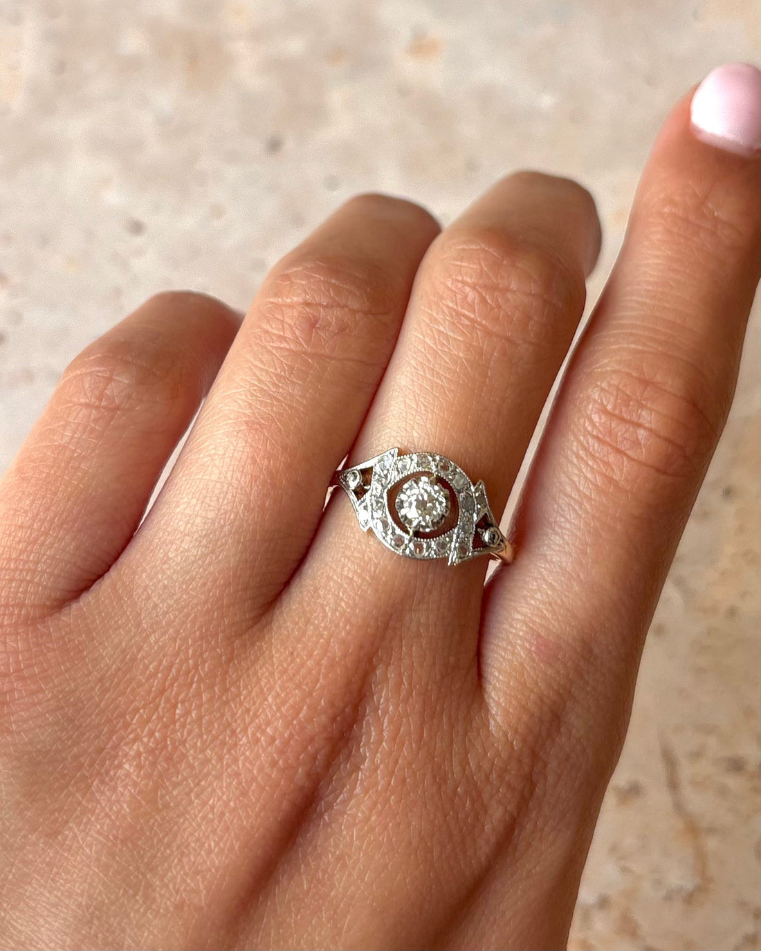 Bague Art - Déco Diamants 0.36 carat "Charline" - Elliade Paris