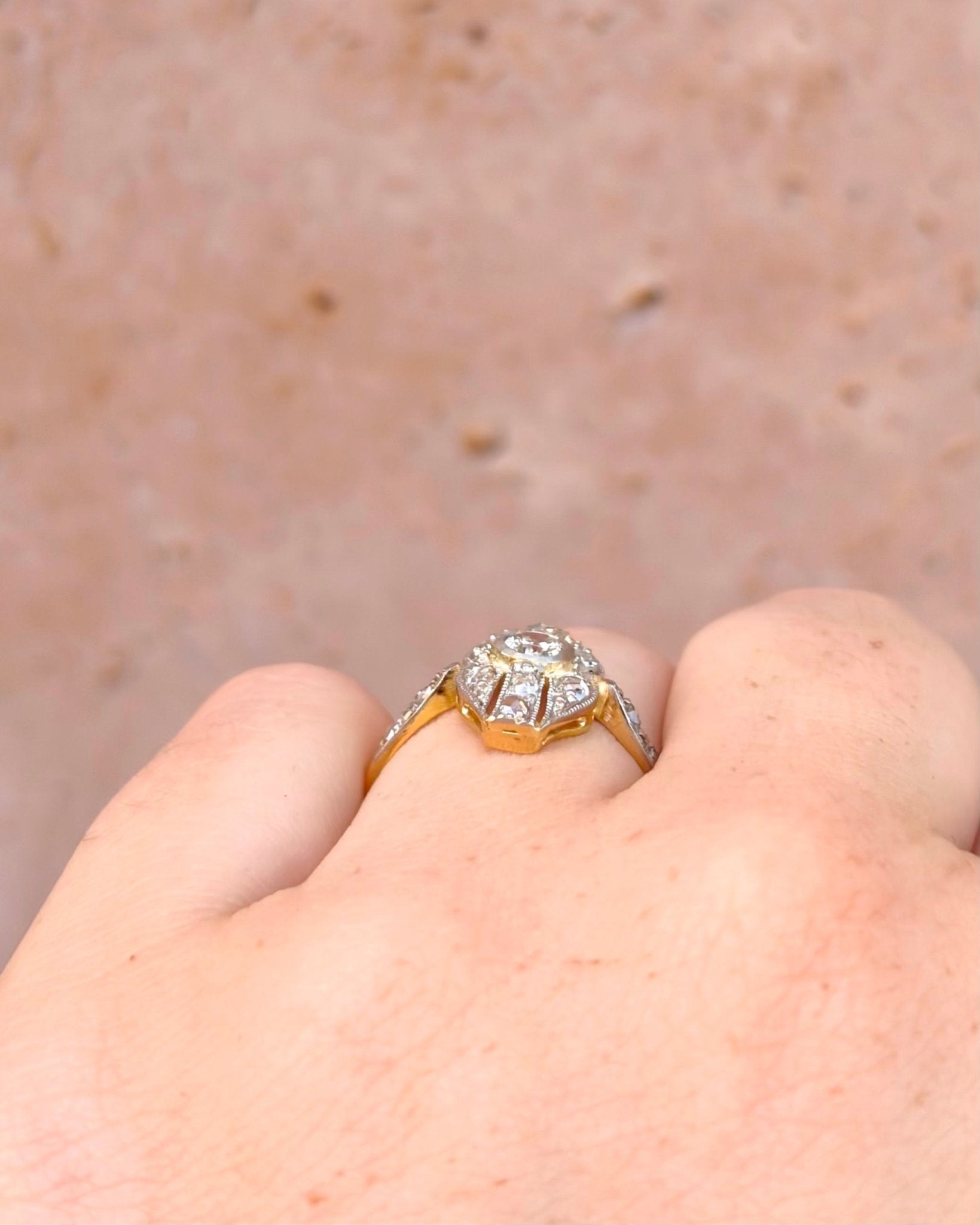 Bague Art - Déco Diamants 0.36 carat "Dorine" - Elliade Paris