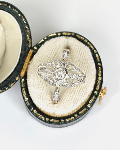 Bague Art - Déco Diamants 0.36 carat "Dorine" - Elliade Paris