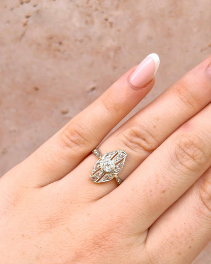 Bague Art - Déco Diamants 0.36 carat "Dorine" - Elliade Paris