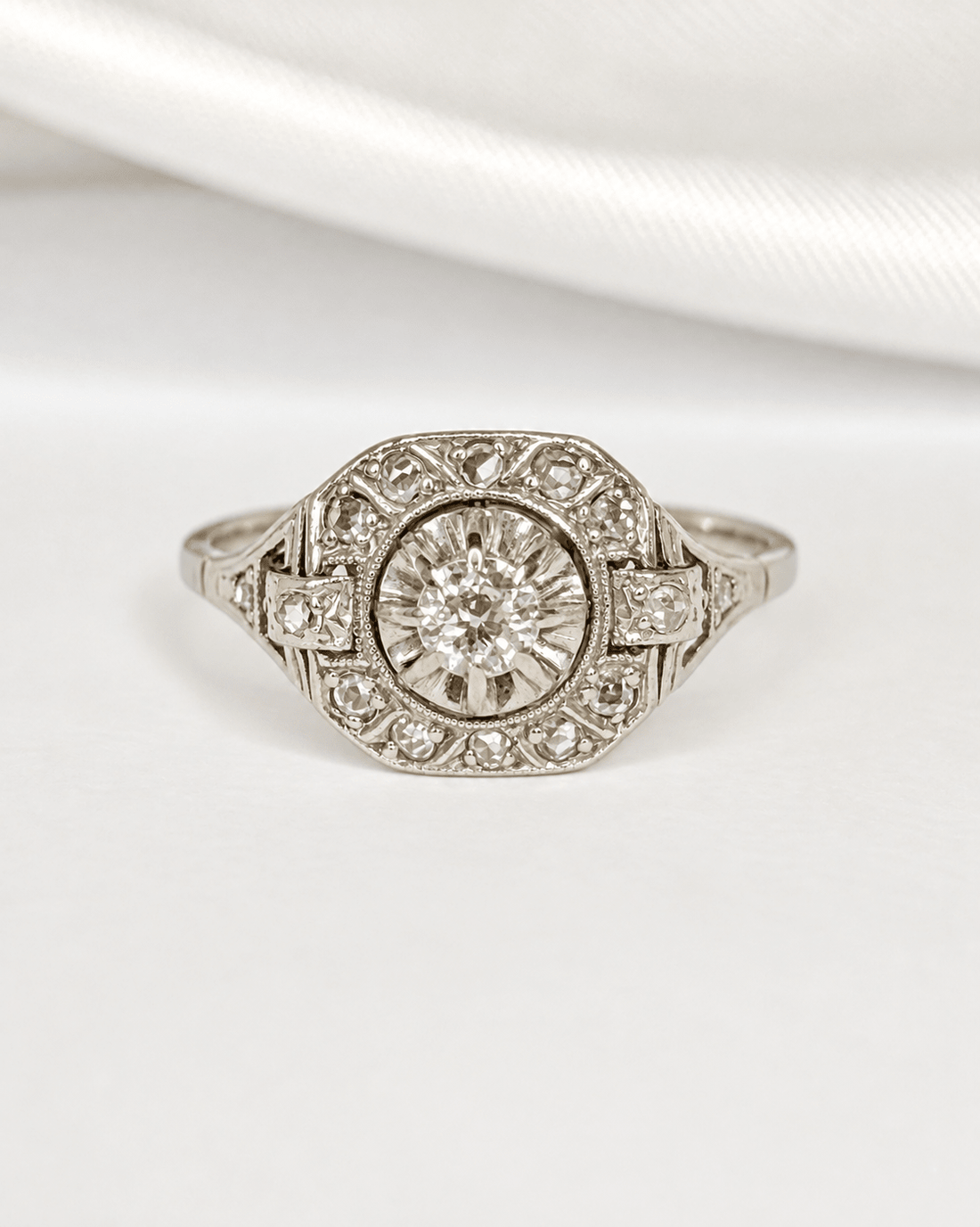 Bague Art-Déco Diamants 0.36 carat "Maurine" - Elliade Paris
