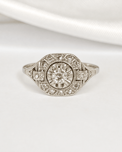 Bague Art-Déco Diamants 0.36 carat "Maurine" - Elliade Paris