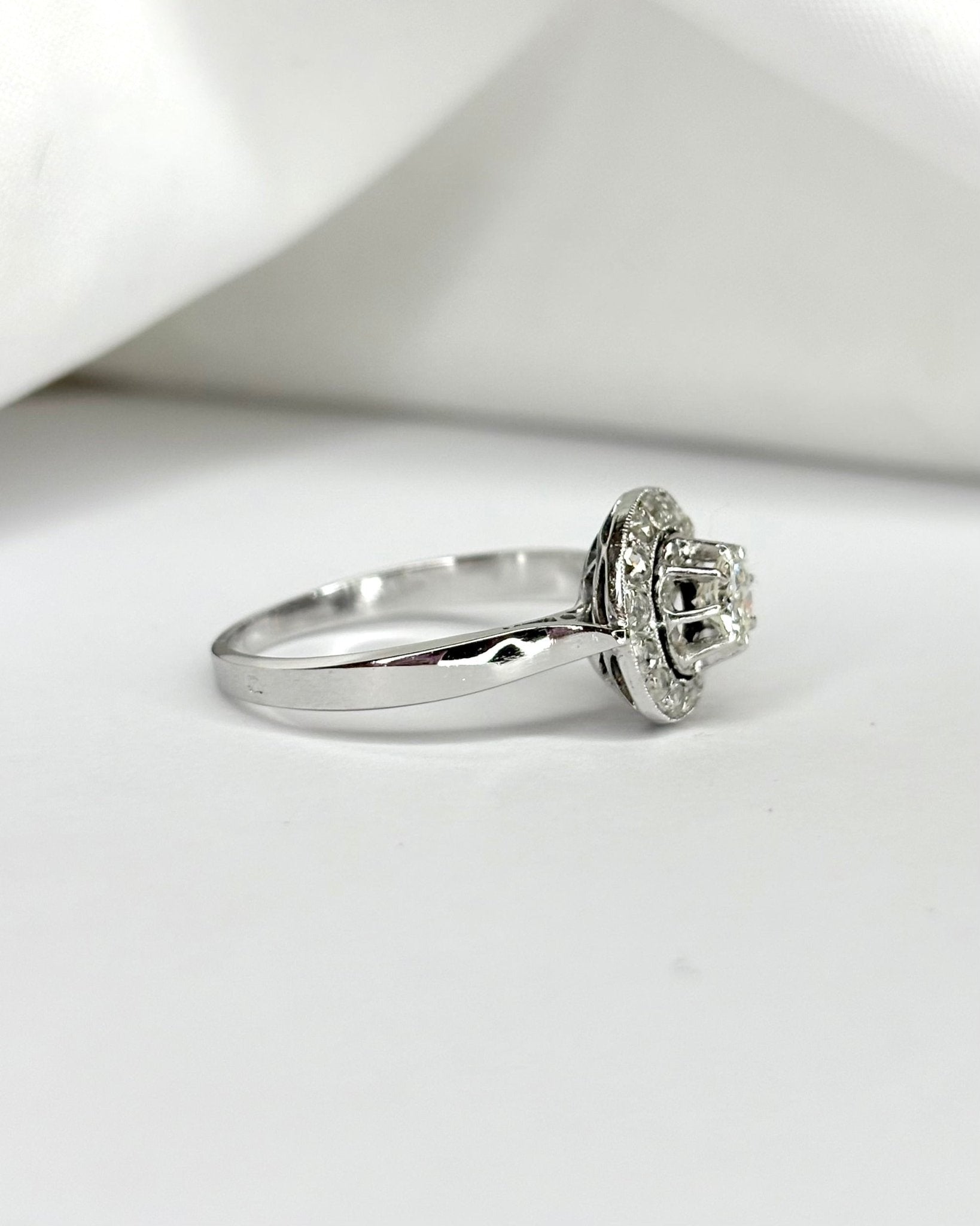 Bague Art Déco Diamants 0.36 carat &quot;Violaine&quot; - Elliade Paris