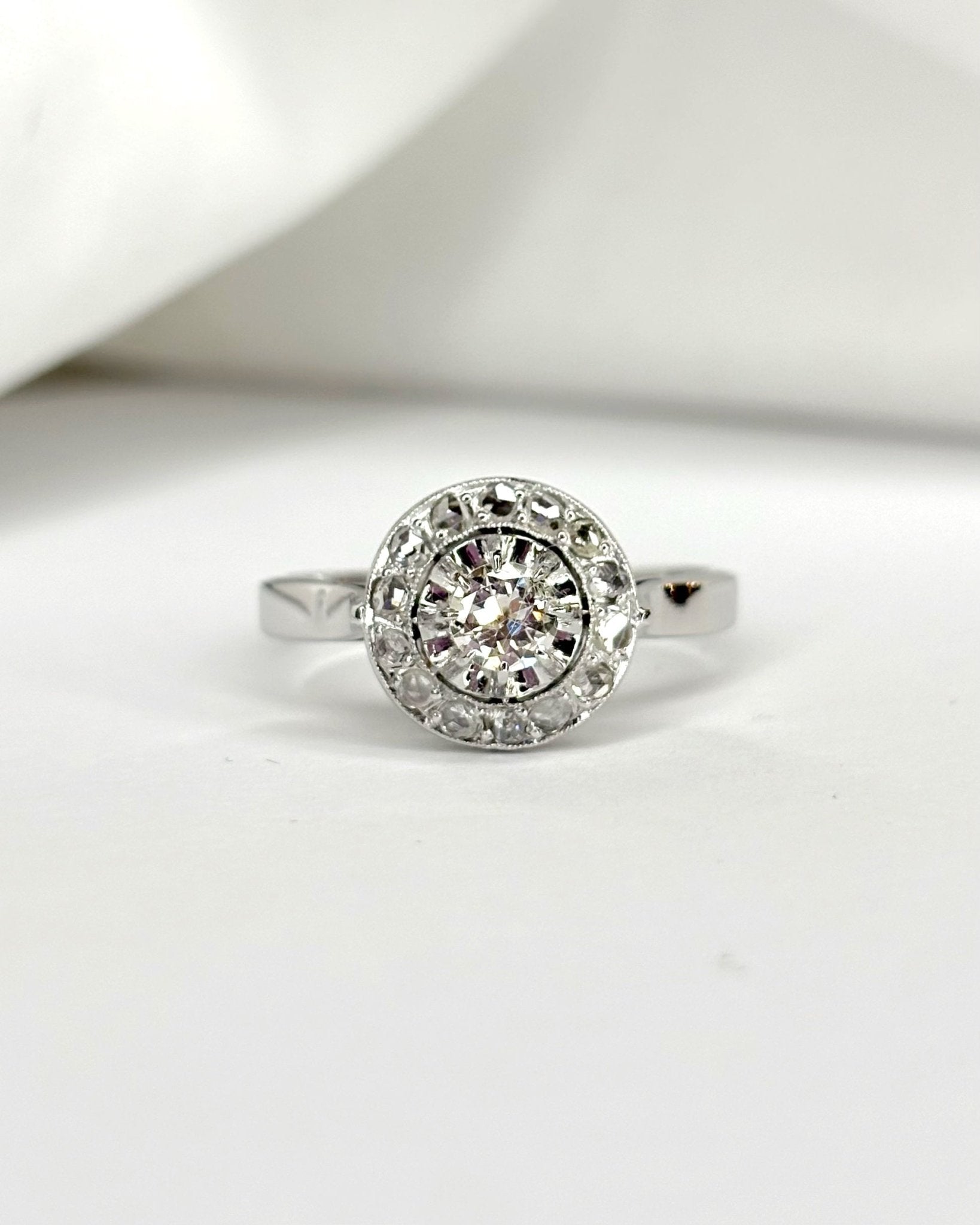 Bague Art Déco Diamants 0.36 carat &quot;Violaine&quot; - Elliade Paris