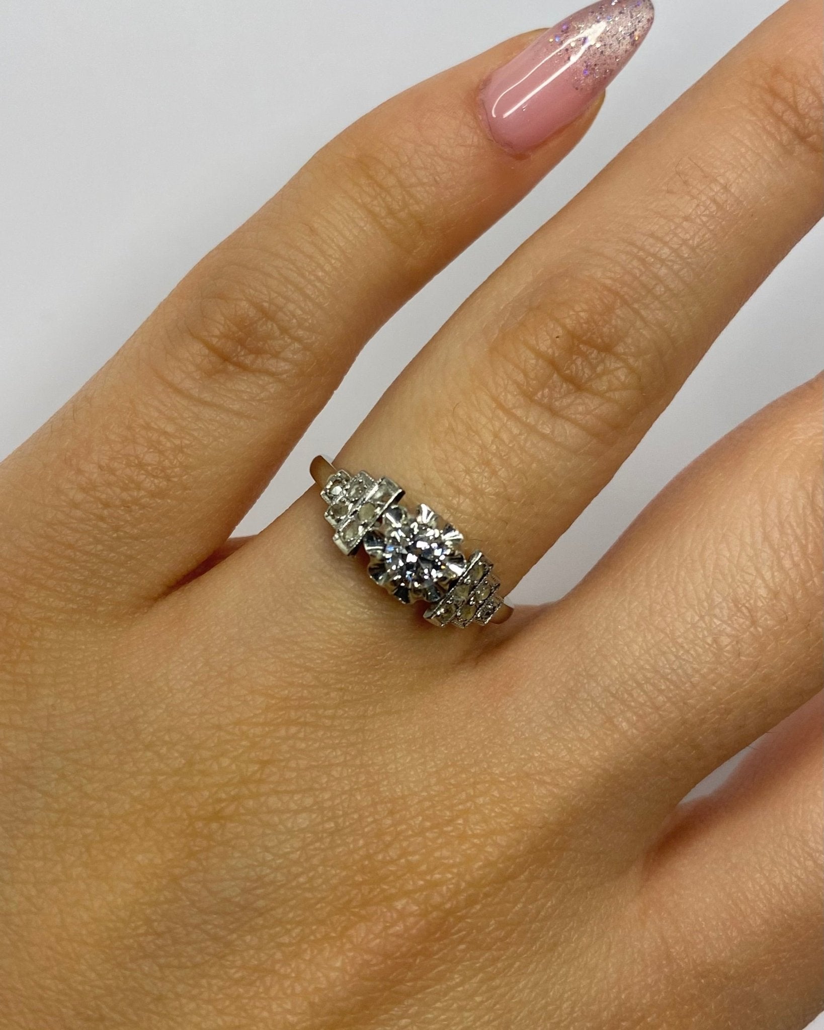 Bague Art Déco Diamants 0.36 carat "Yuna" - Elliade Paris