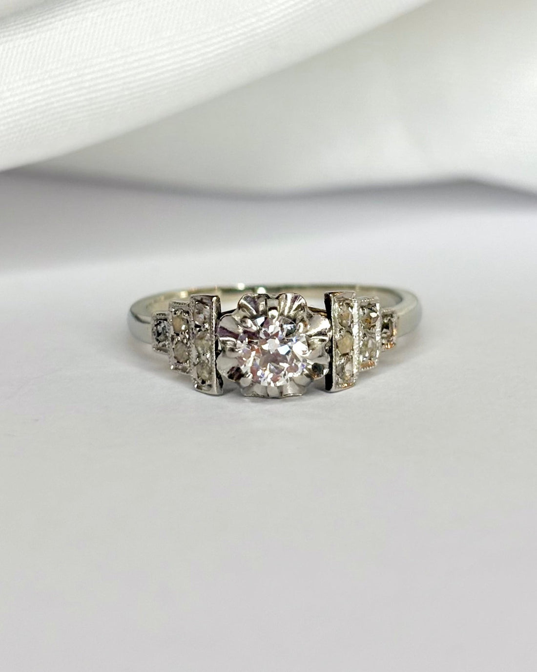 Bague Art Déco Diamants 0.36 carat "Yuna" - Elliade Paris