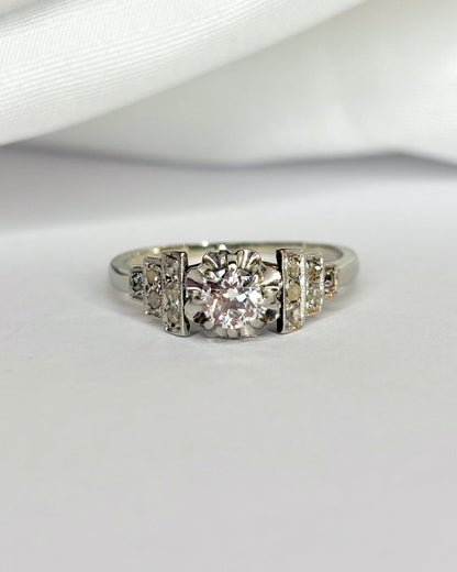 Bague Art Déco Diamants 0.36 carat "Yuna" - Elliade Paris