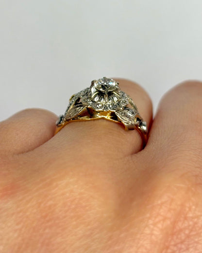 Bague Art Déco Diamants 0.37 carat "Apolline" - Elliade Paris