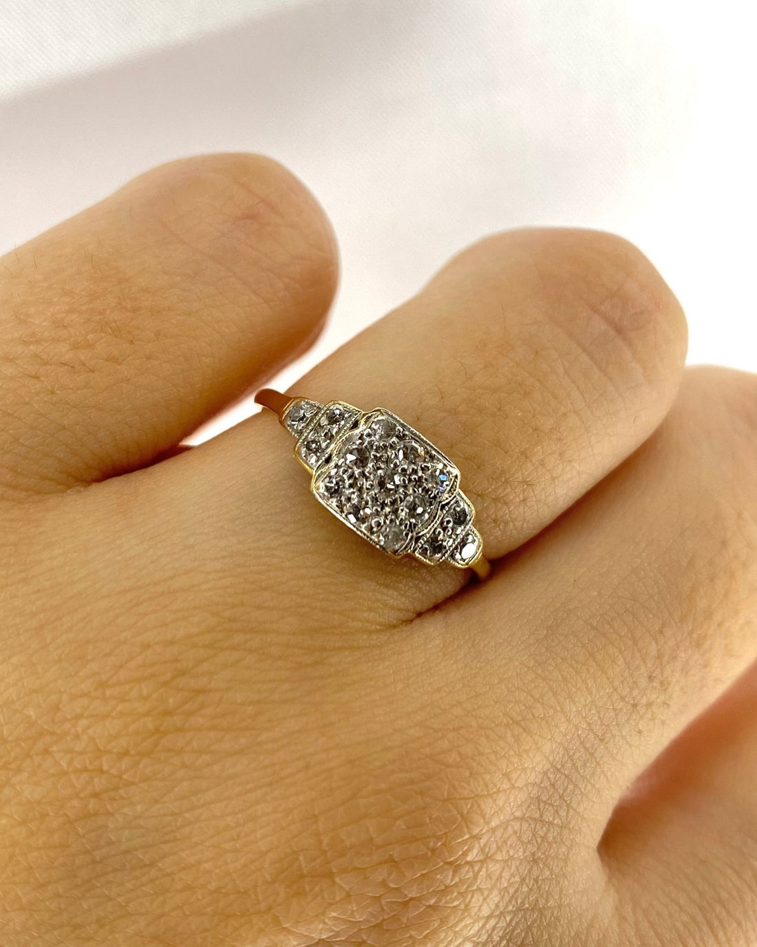 Bague Art Déco Diamants 0.39 carat &quot;Ainara&quot; - Elliade Paris