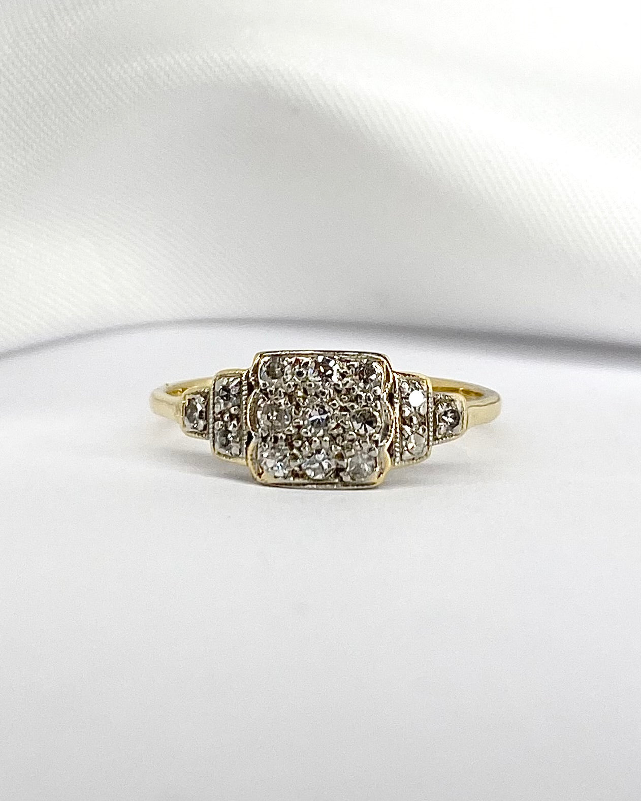 Bague Art Déco Diamants 0.39 carat &quot;Ainara&quot; - Elliade Paris