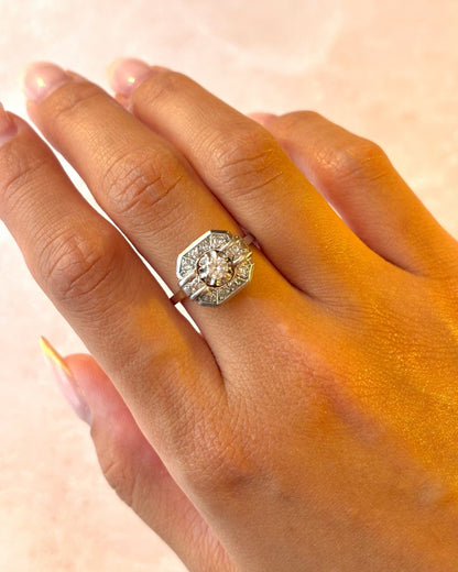 Bague Art-Déco Diamants 0.40 carat "Ariella" - Elliade Paris