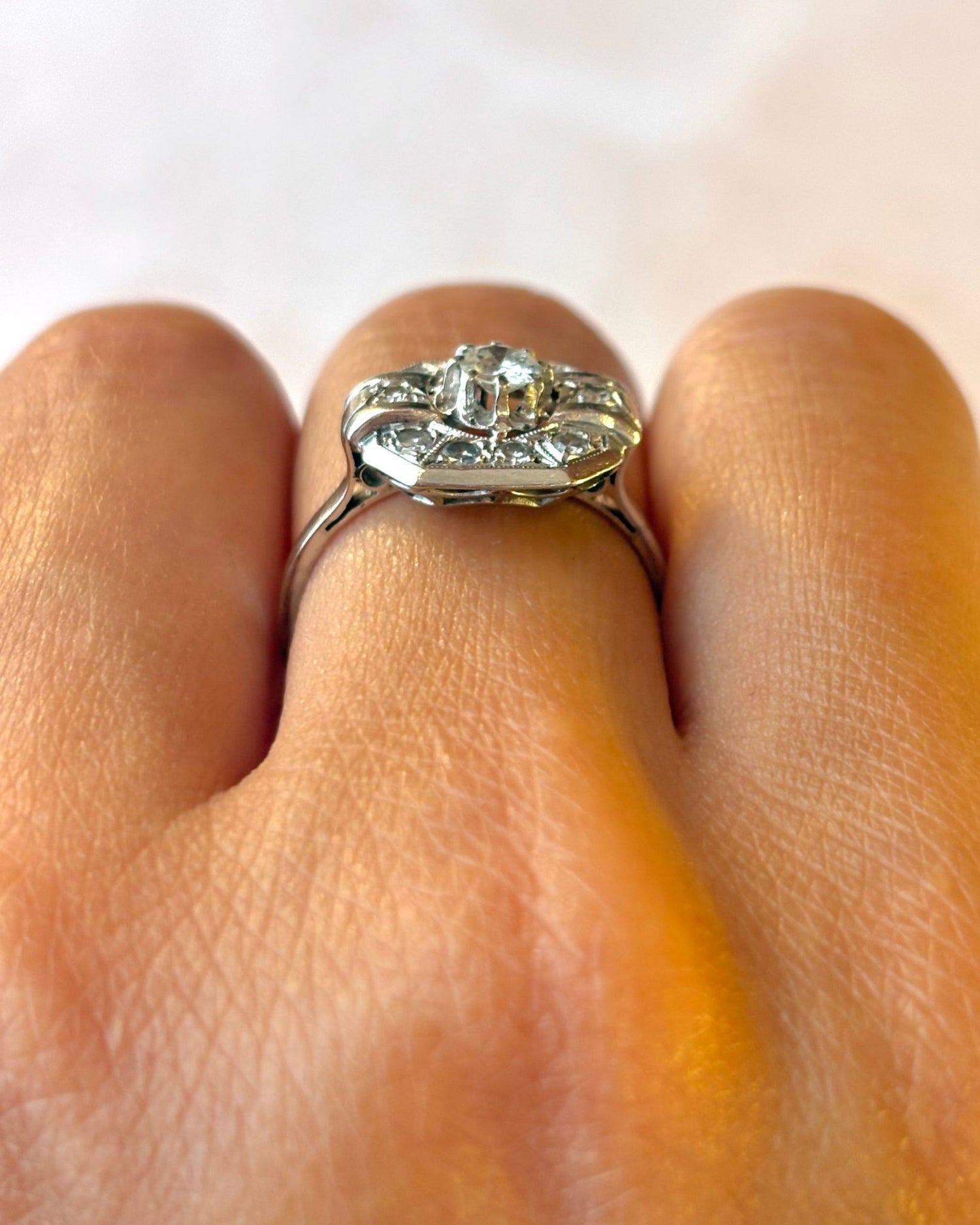 Bague Art-Déco Diamants 0.40 carat "Ariella" - Elliade Paris