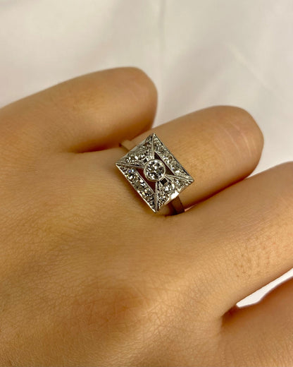 Bague Art Déco Diamants 0.43 carat "Laura" - Elliade Paris