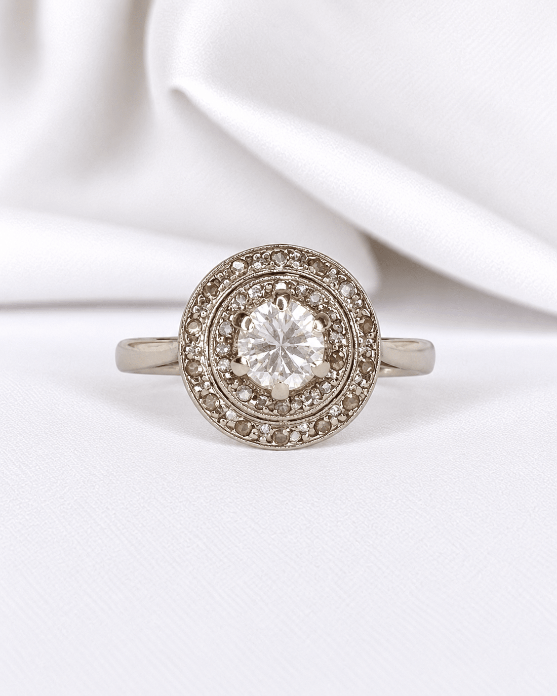 Bague Art-Déco Diamants 0.44 carat "Léna" - Elliade Paris