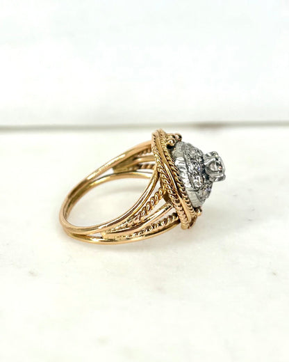 Bague Art Déco Diamants 0.45 carat &quot;Océanie&quot; - Elliade Paris
