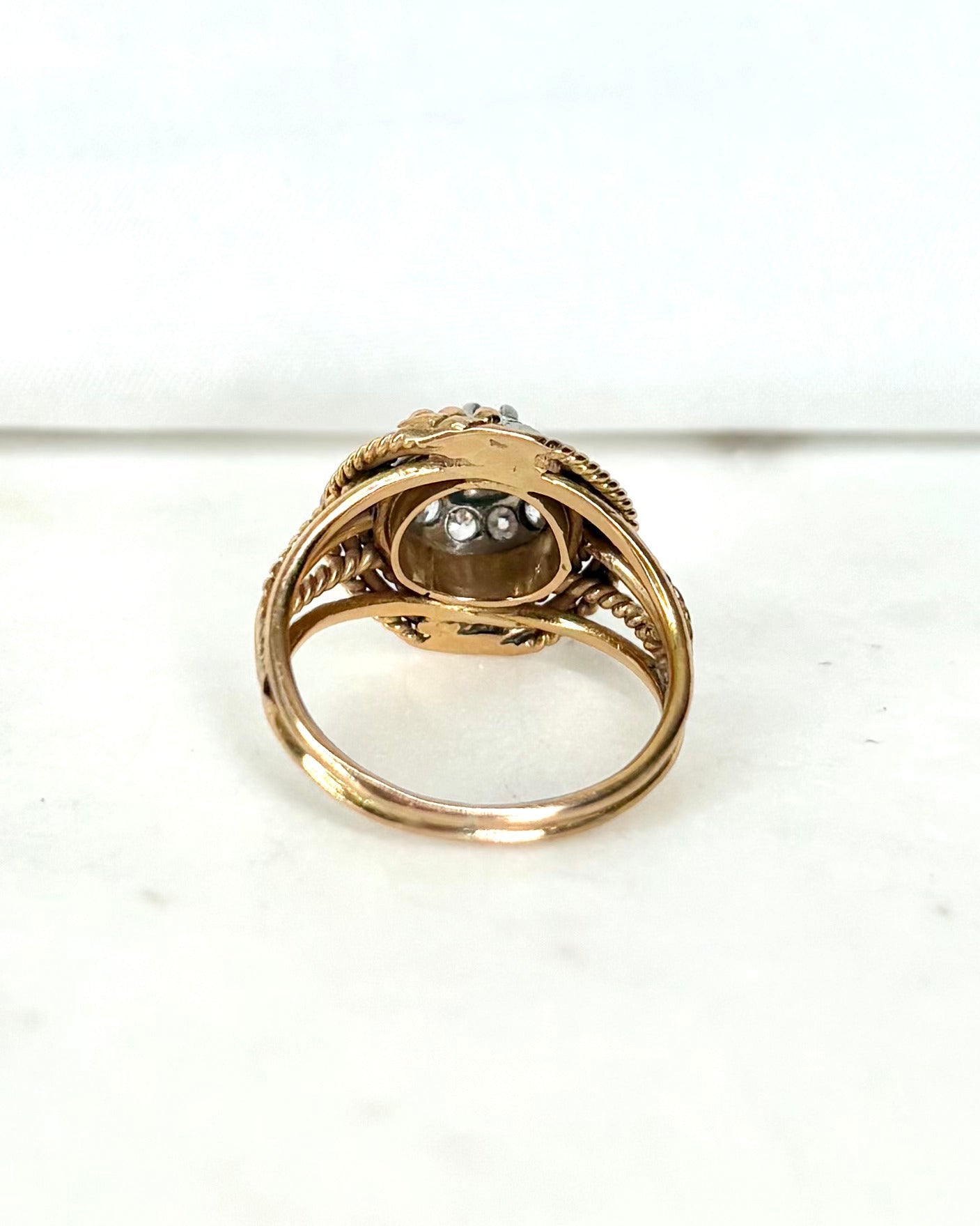 Bague Art Déco Diamants 0.45 carat &quot;Océanie&quot; - Elliade Paris