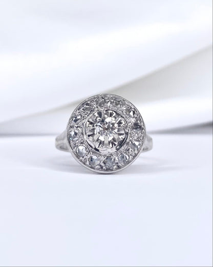 Bague Art Déco Diamants 0.46 carat "Eleonore" - Elliade Paris