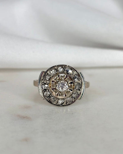 Bague Art Déco Diamants 0.46 carat &quot;Leïla&quot; - Elliade Paris