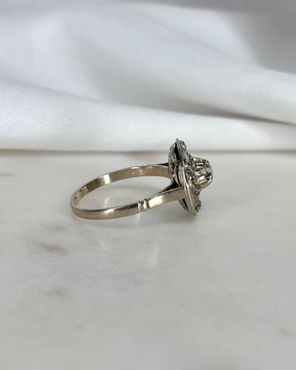 Bague Art Déco Diamants 0.46 carat &quot;Leïla&quot; - Elliade Paris