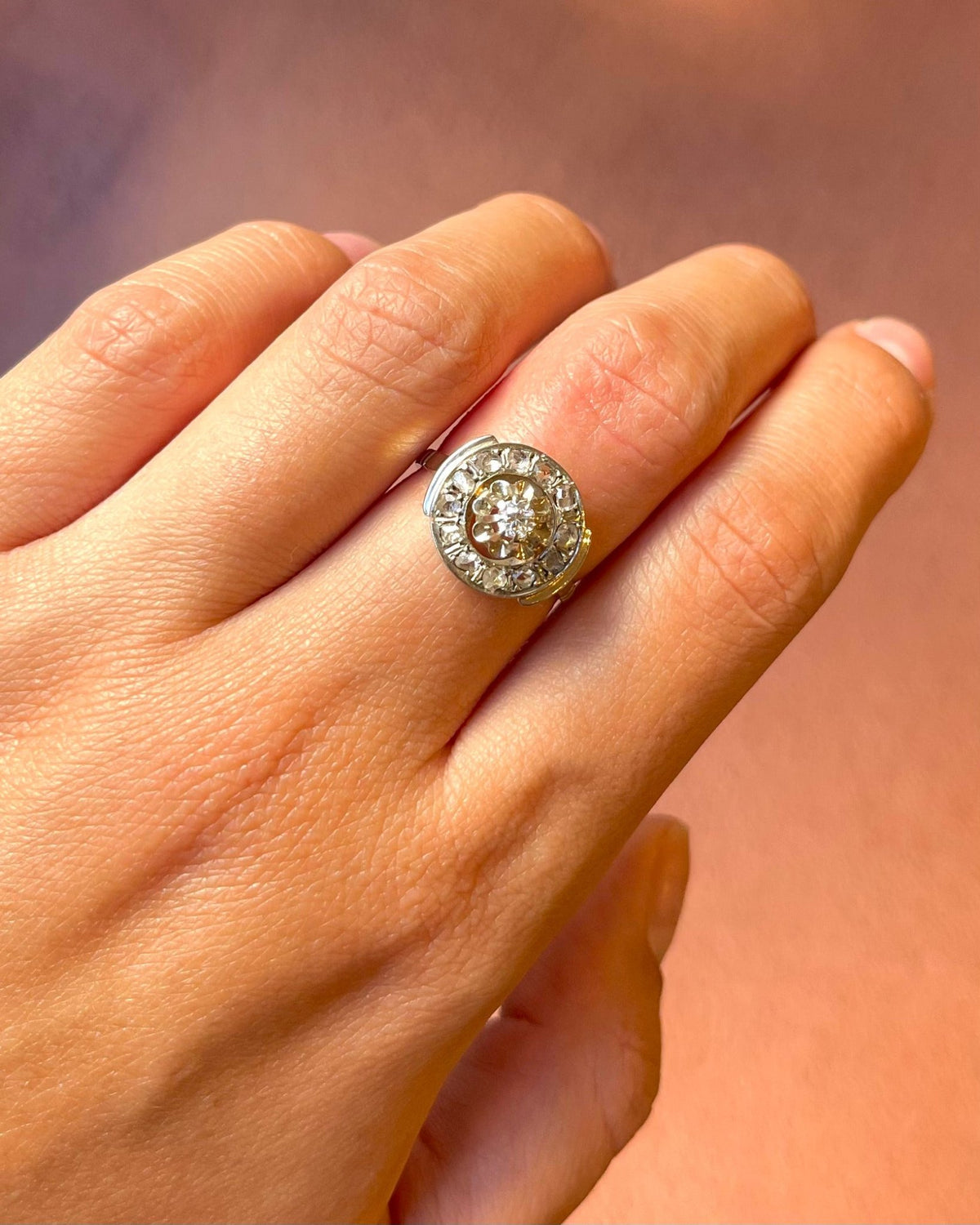 Bague Art-Déco Diamants 0.46 carat "Leïla" - Elliade Paris
