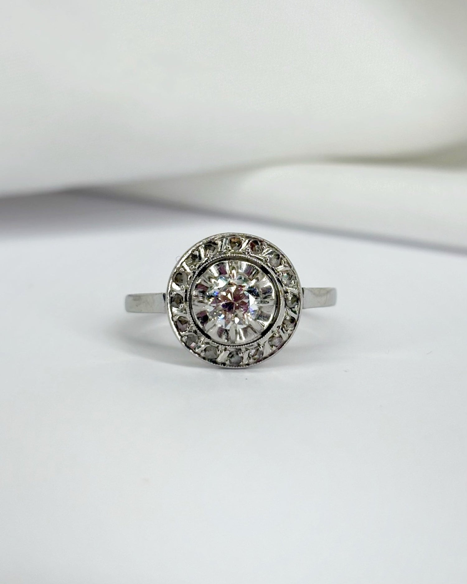 Bague Art Déco Diamants 0.47 carat &quot;Cybille&quot; - Elliade Paris