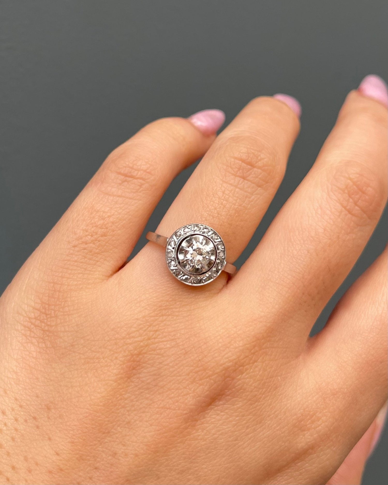 Bague Art Déco Diamants 0.47 carat &quot;Cybille&quot; - Elliade Paris