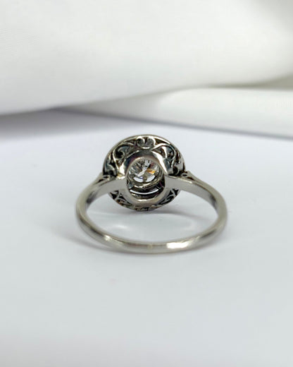 Bague Art Déco Diamants 0.47 carat &quot;Cybille&quot; - Elliade Paris