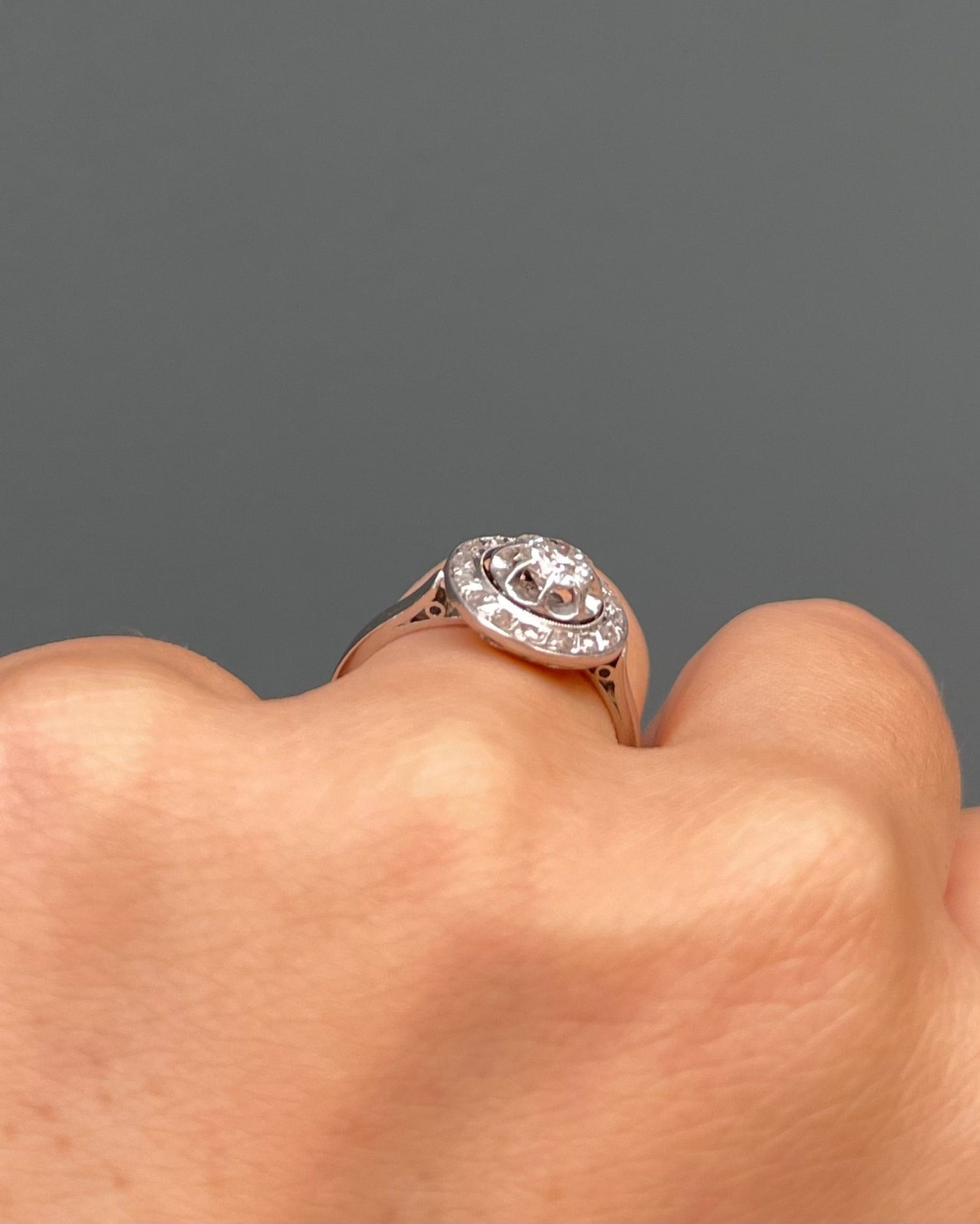 Bague Art Déco Diamants 0.47 carat &quot;Cybille&quot; - Elliade Paris