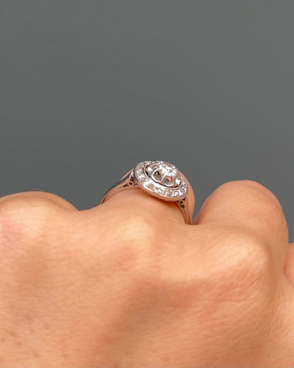 Bague Art Déco Diamants 0.47 carat &quot;Cybille&quot; - Elliade Paris
