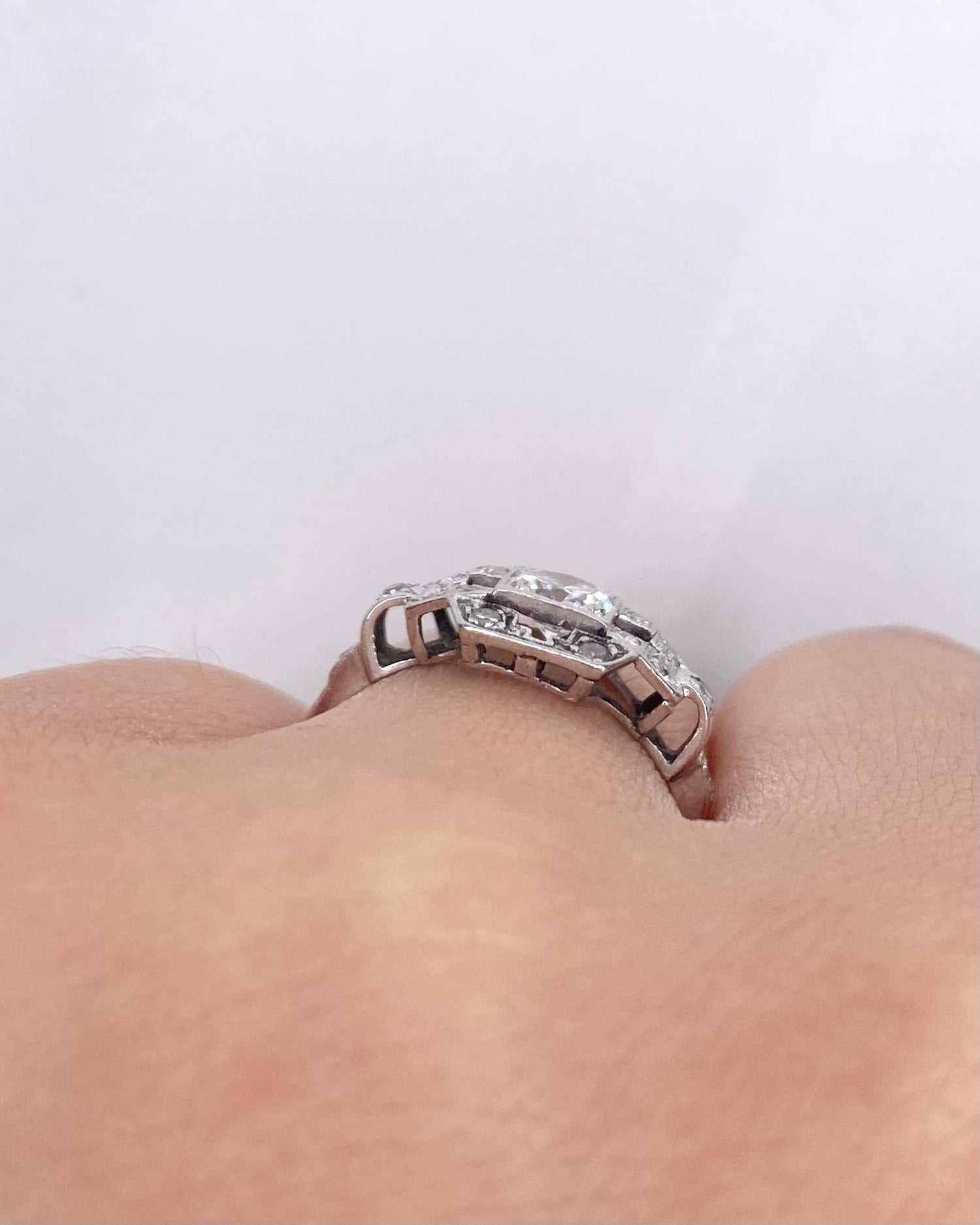 Bague Art Déco Diamants 0.47 carat "Eliane" - Elliade Paris