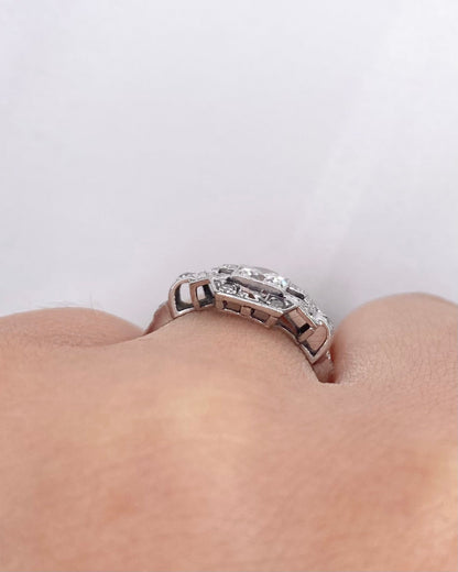 Bague Art Déco Diamants 0.47 carat "Eliane" - Elliade Paris