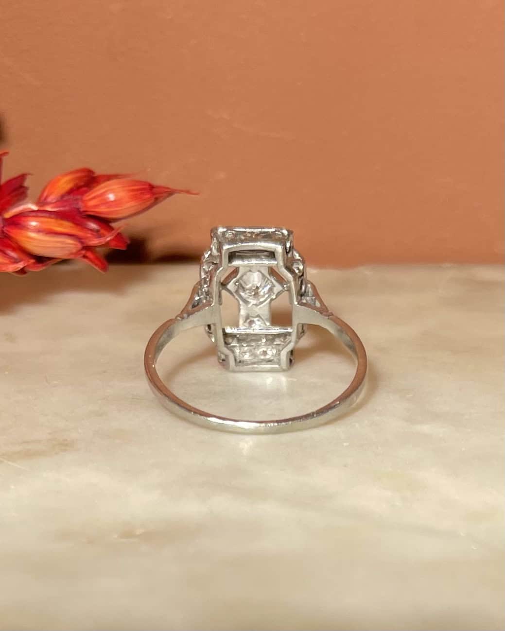 Bague Art - Déco Diamants 0.49 carat &quot;Gitroïna&quot; - Elliade Paris