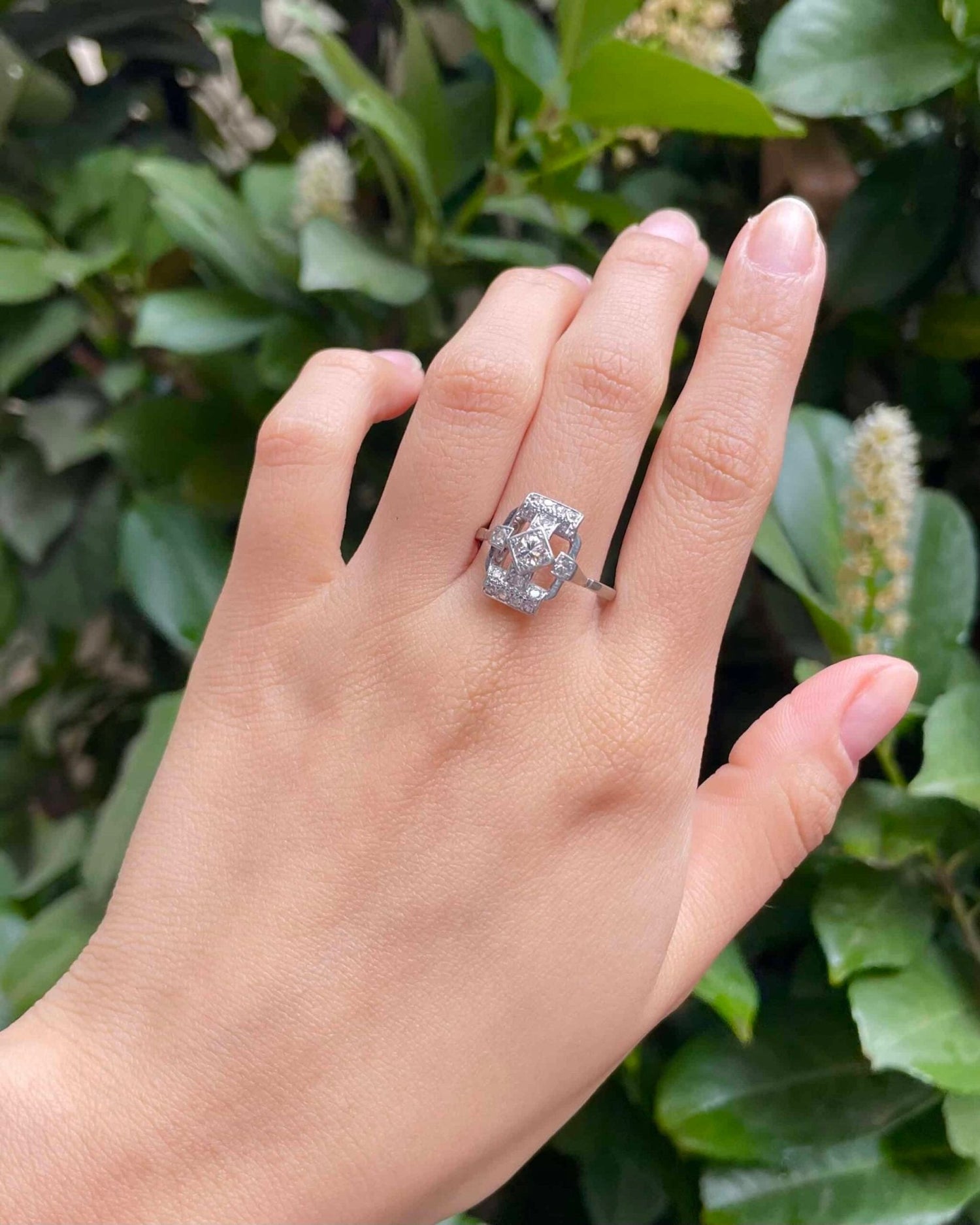 Bague Art - Déco Diamants 0.49 carat &quot;Gitroïna&quot; - Elliade Paris