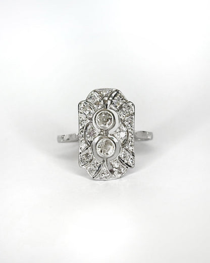 Bague Art Déco Diamants 0.49 ct &quot;Kenza&quot; - Elliade Paris