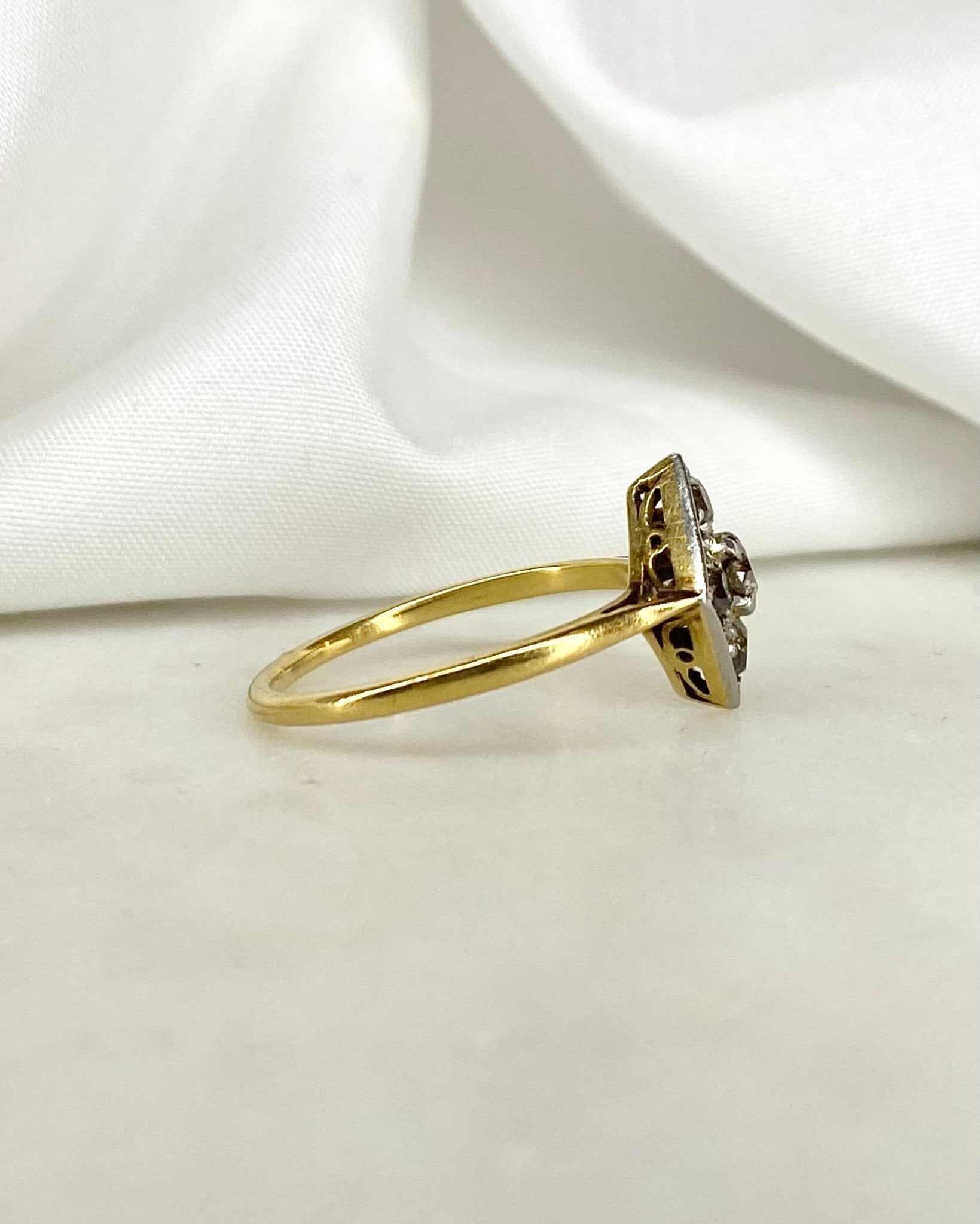 Bague Art Déco Diamants 0.50 carat &quot;Élora&quot; - Elliade Paris