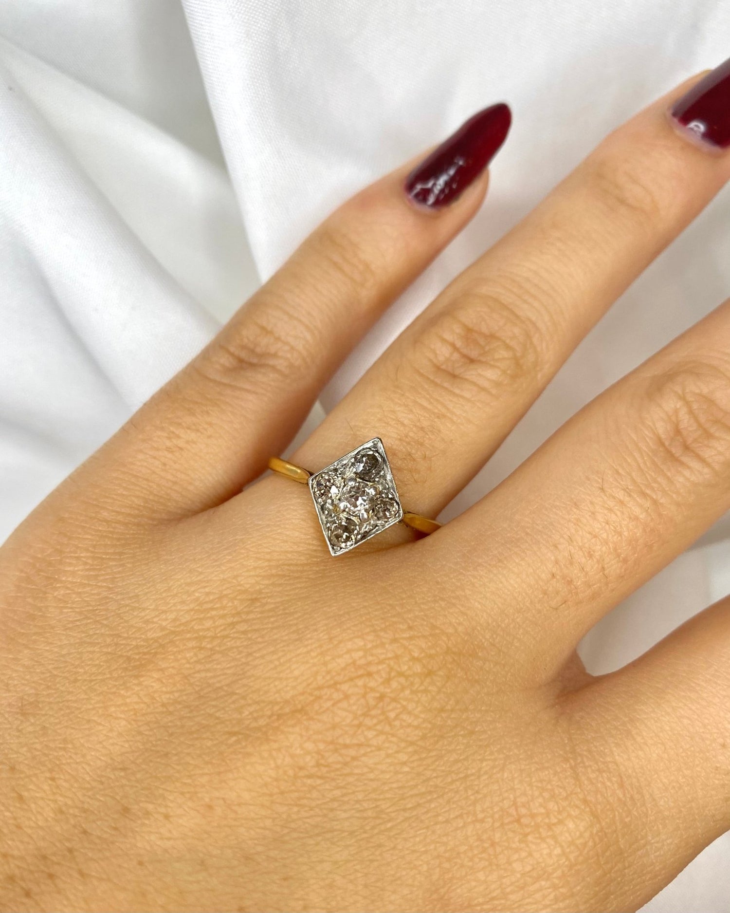 Bague Art Déco Diamants 0.50 carat &quot;Élora&quot; - Elliade Paris