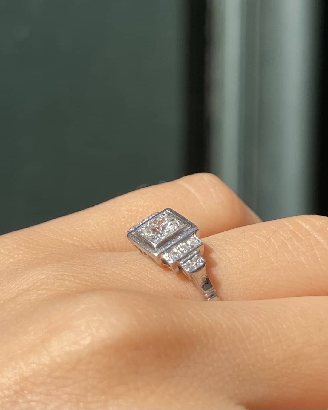Bague Art - Déco Diamants 0.50 carat "Elsa" - Elliade Paris