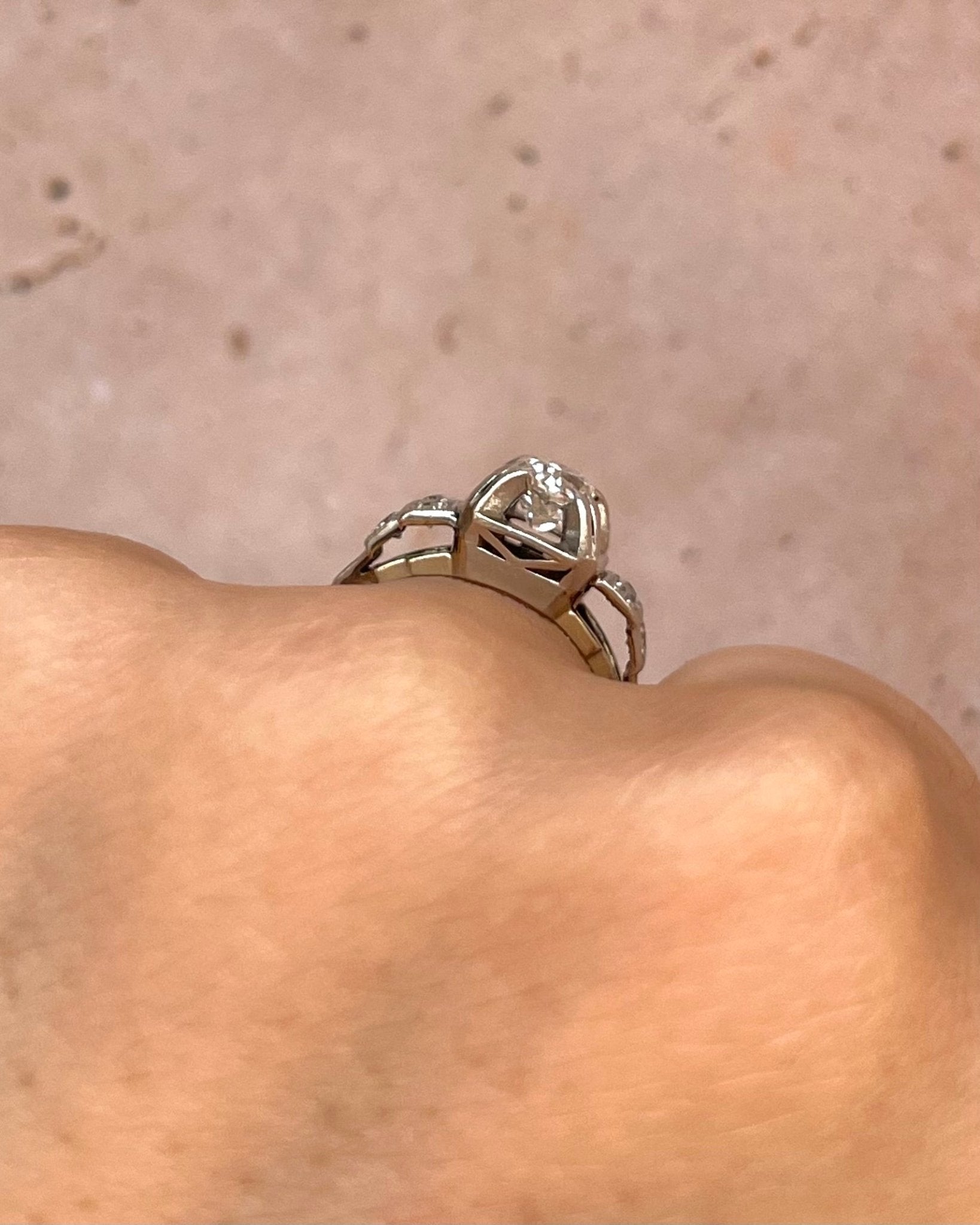 Bague Art Deco Diamants 0.50 carat "Milie" - Elliade Paris