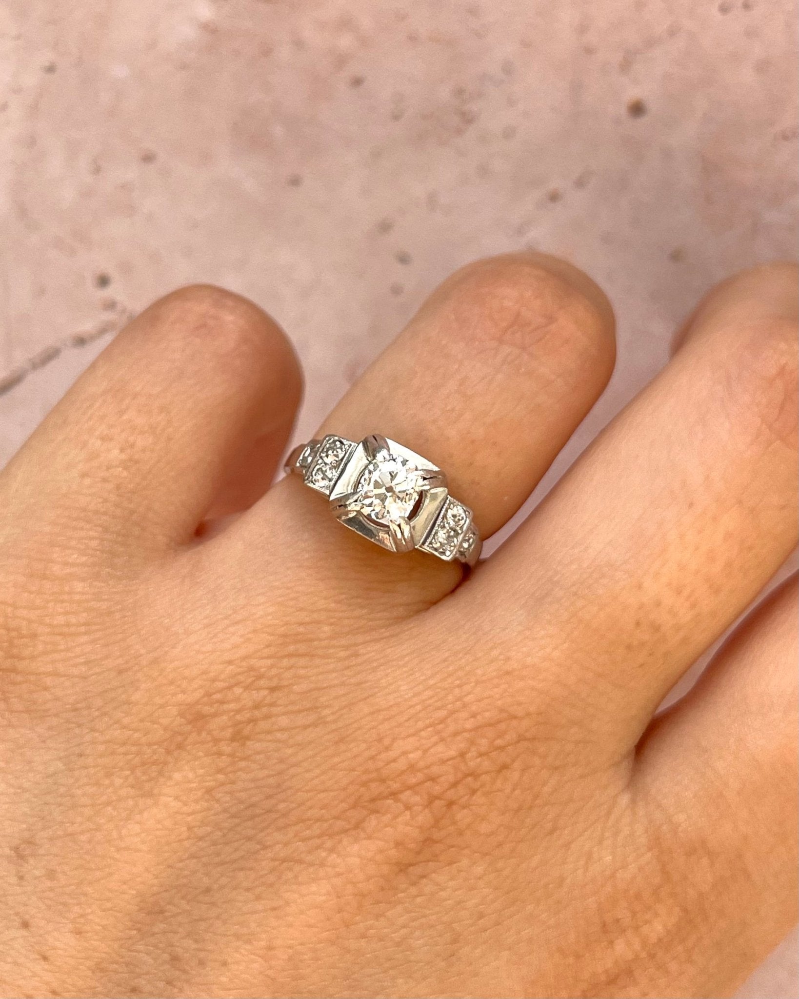 Bague Art Deco Diamants 0.50 carat "Milie" - Elliade Paris