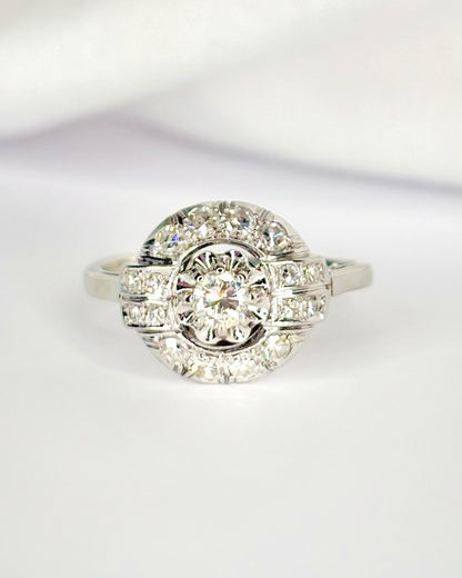 Bague Art-Déco Diamants 0.57 carat "Joshua" - Elliade Paris