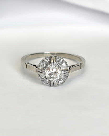 Bague Art-Déco Diamants 0.71 carat "Emilie" - Elliade Paris