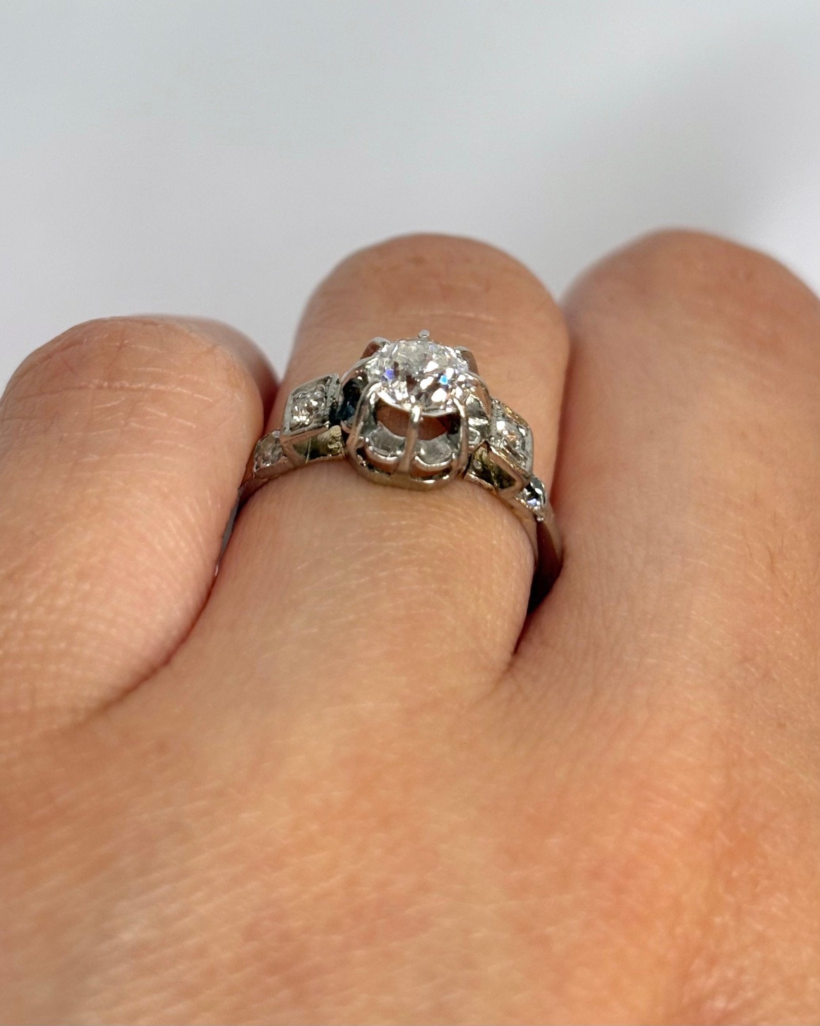 Bague Art Déco Diamants 0.72 carat "Philomène" - Elliade Paris