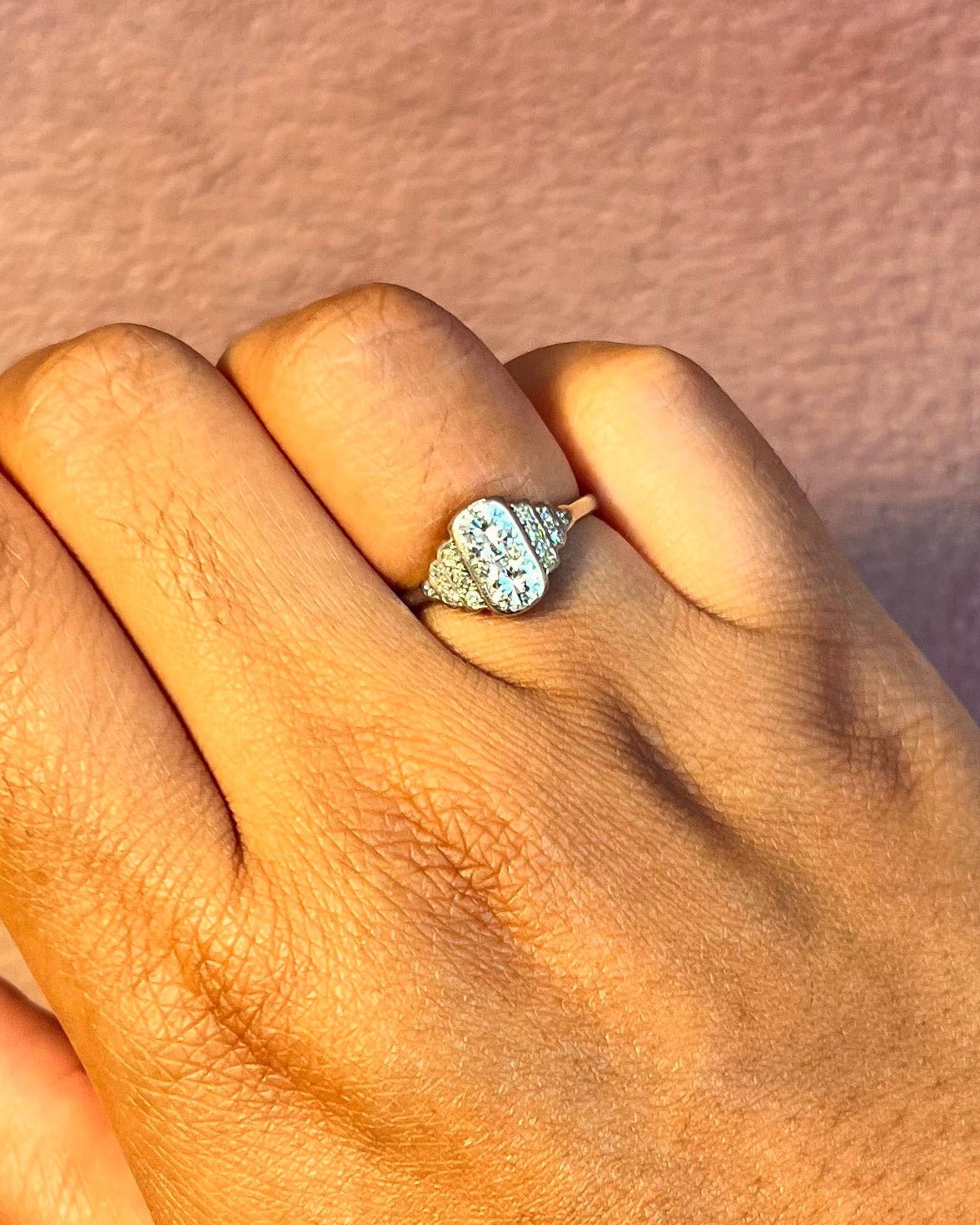 Bague Art-Déco Diamants 0.74 carat "Bélinda" - Elliade Paris