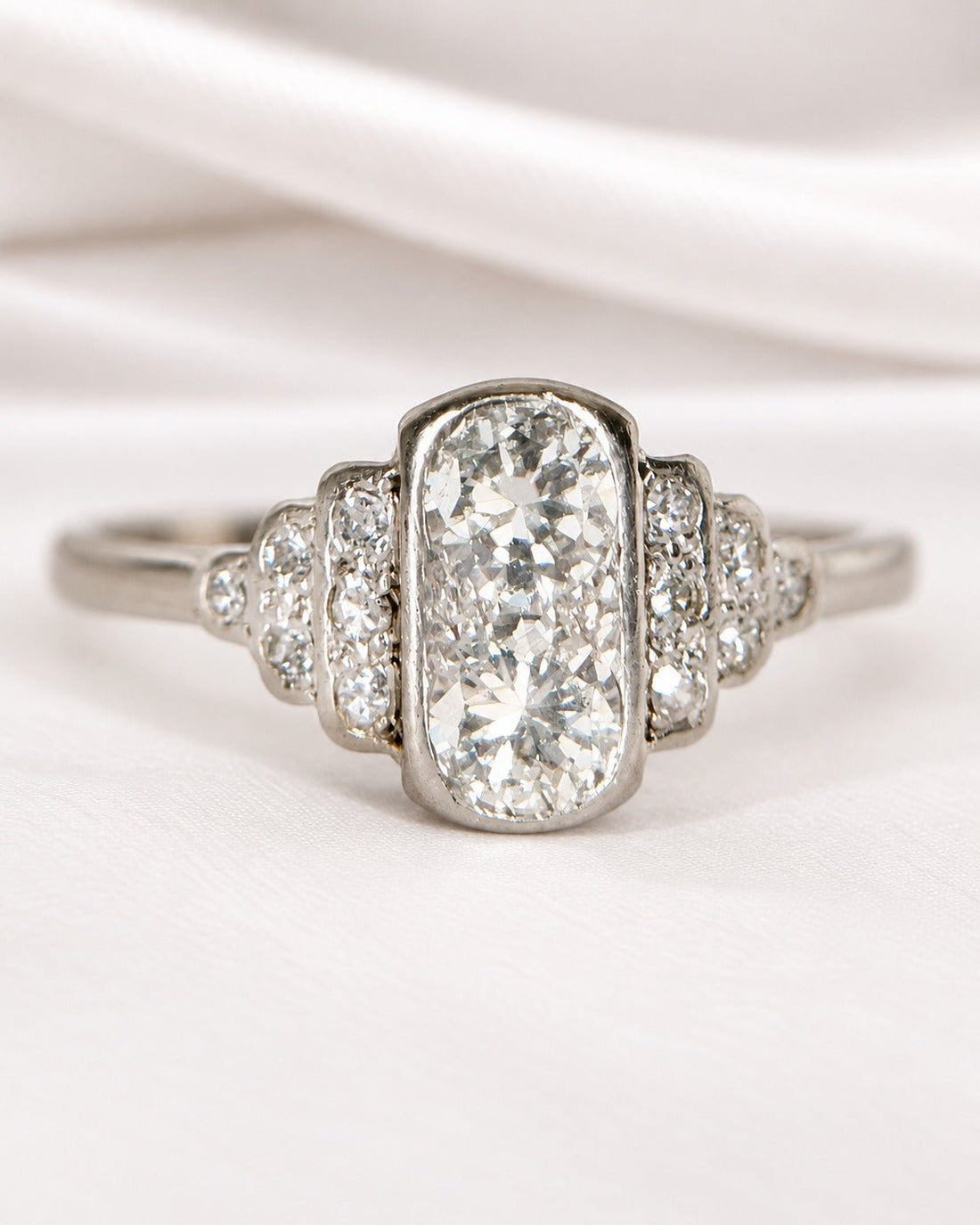 Bague Art-Déco Diamants 0.74 carat "Bélinda" - Elliade Paris