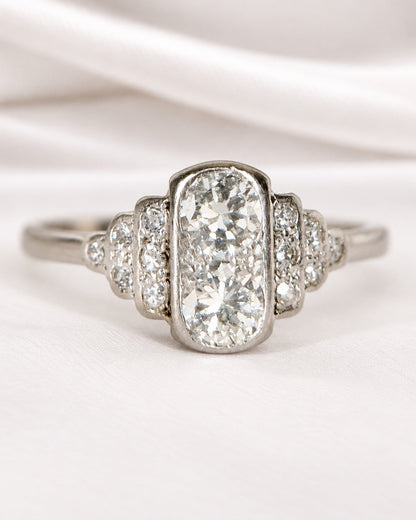 Bague Art-Déco Diamants 0.74 carat "Bélinda" - Elliade Paris