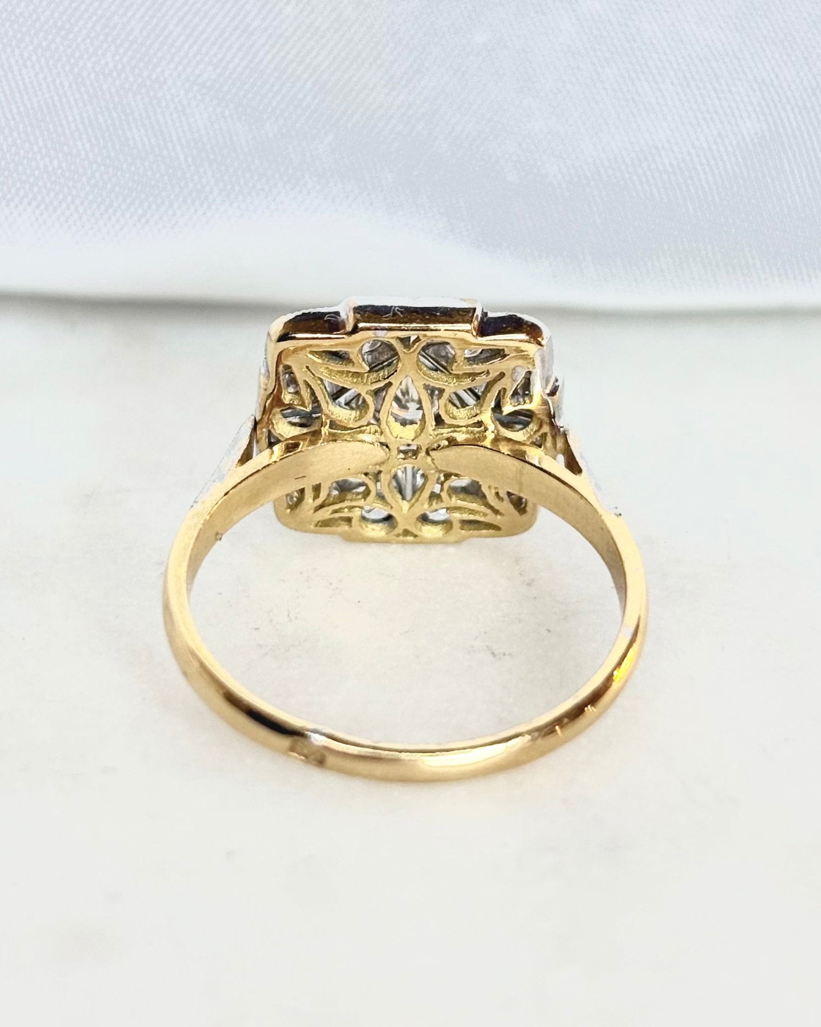 Bague Art Déco Diamants 0.75 carat &quot;Anabelle&quot; - Elliade Paris