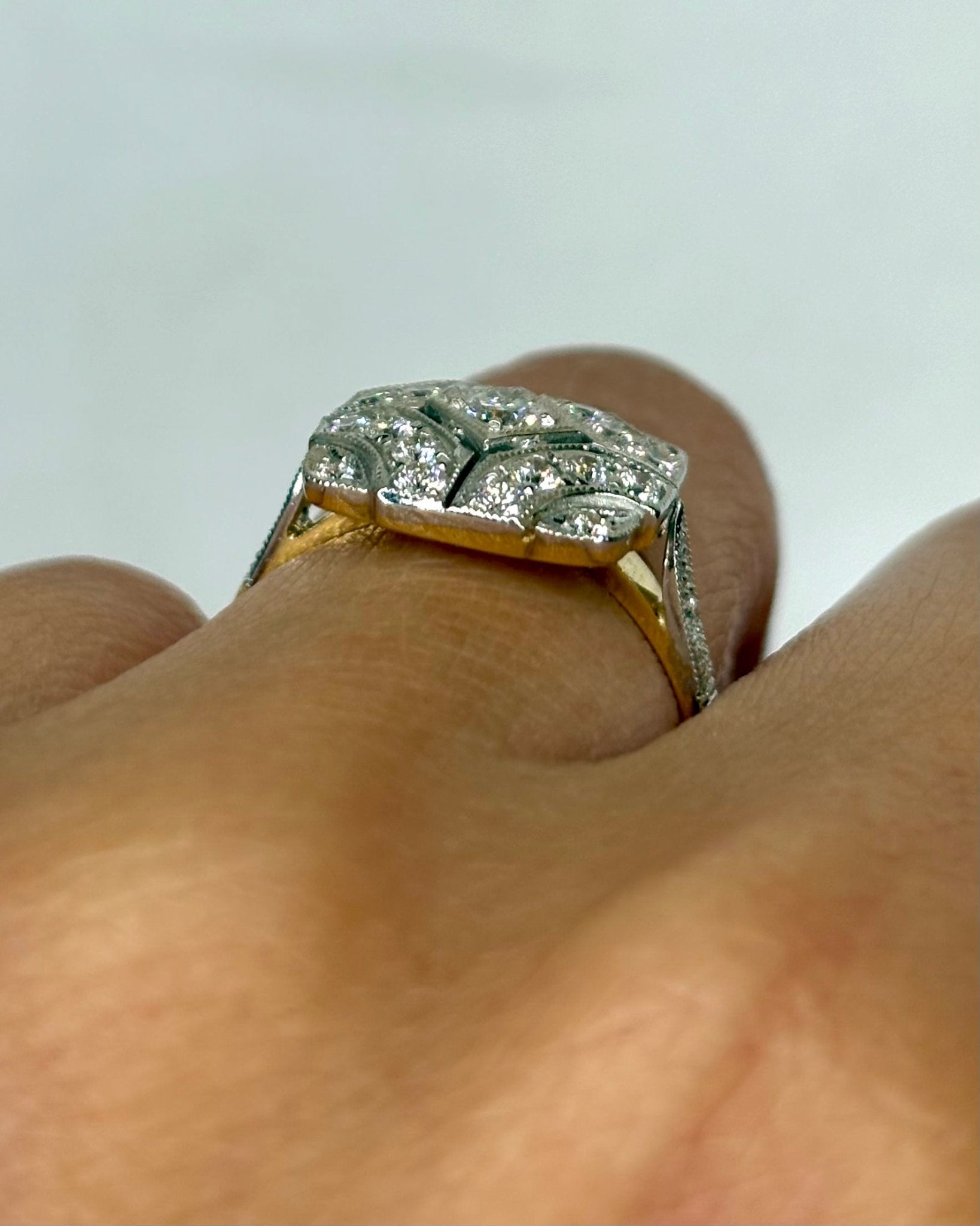 Bague Art Déco Diamants 0.75 carat &quot;Anabelle&quot; - Elliade Paris